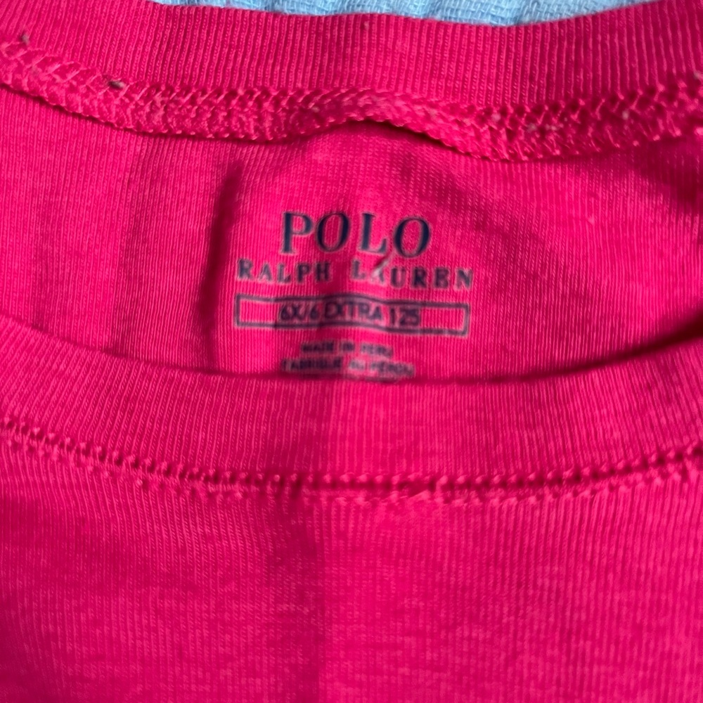 Polo Ralph Lauren Girls Patchwork stripe shorts & 2x tshirts - Picture 3 of 4